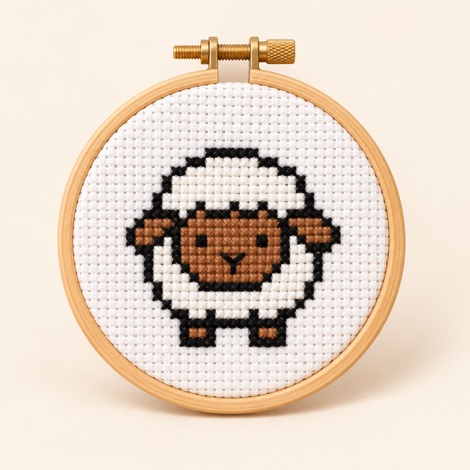 Sheep cross stitch kit